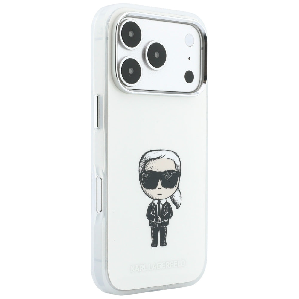 MagSafe ovitek za Apple iPhone 18 Pro / 17 Pro, Karl Lagerfeld, HC IML Ikonik Sketch Print, Bež