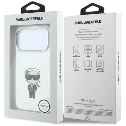 MagSafe ovitek za Apple iPhone 18 Pro / 17 Pro, Karl Lagerfeld, HC IML Ikonik Sketch Print, Bež