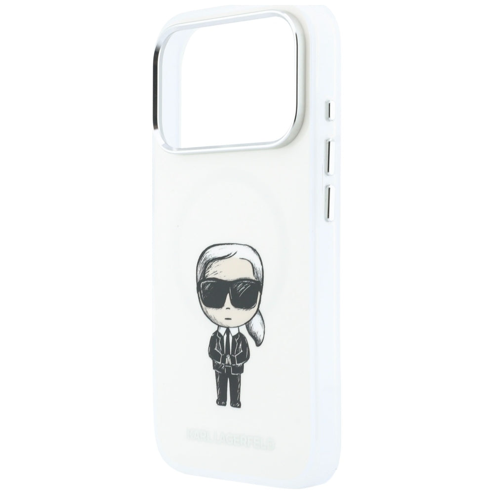 MagSafe ovitek za Apple iPhone 18 Pro / 17 Pro, Karl Lagerfeld, HC IML Ikonik Sketch Print, Bež