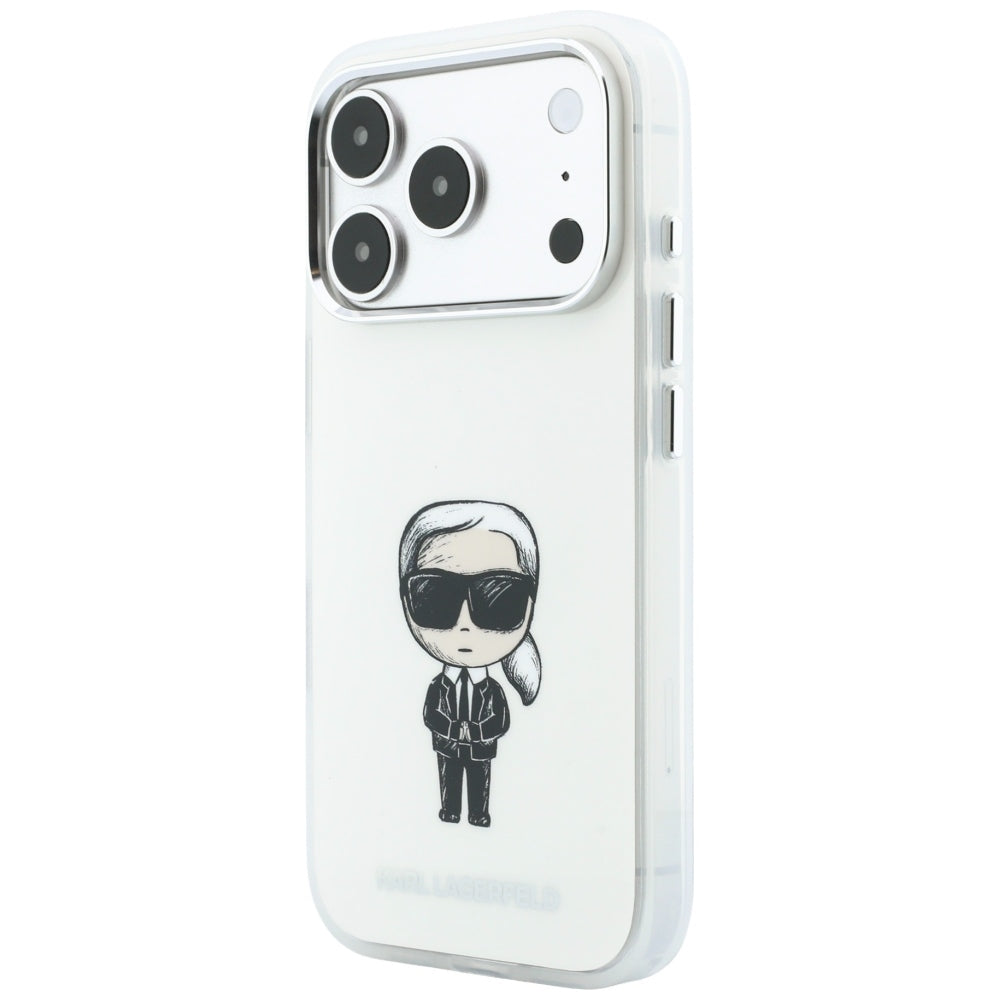 MagSafe ovitek za Apple iPhone 18 Pro / 17 Pro, Karl Lagerfeld, HC IML Ikonik Sketch Print, Bež