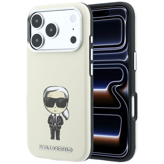 MagSafe ovitek za Apple iPhone 18 Pro / 17 Pro, Karl Lagerfeld, Ikonik Sketch, Bež