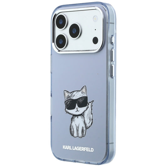 MagSafe ovitek za Apple iPhone 18 Pro / 17 Pro, Karl Lagerfeld, IML Choupette Body Sketch Print, modra