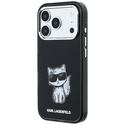 MagSafe ovitek za Apple iPhone 18 Pro / 17 Pro, Karl Lagerfeld, IML Choupette Body Sketch Print, Črn