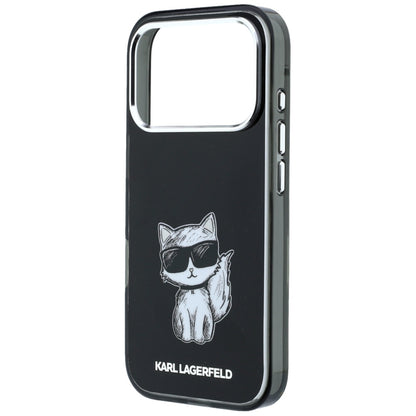 MagSafe ovitek za Apple iPhone 18 Pro / 17 Pro, Karl Lagerfeld, IML Choupette Body Sketch Print, Črn