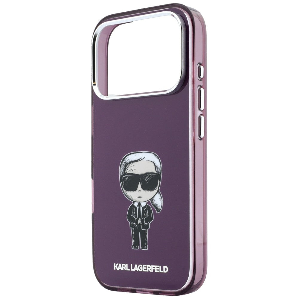 MagSafe Case for Apple iPhone 18 Pro / 17 Pro, Karl Lagerfeld, HC IML Ikonik Sketch Print, Burgundy