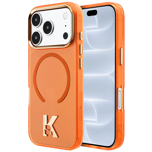 MagSafe ovitek za Apple iPhone 18 Pro / 17 Pro, Karl Lagerfeld, IML Karl Head Logo, oranžen