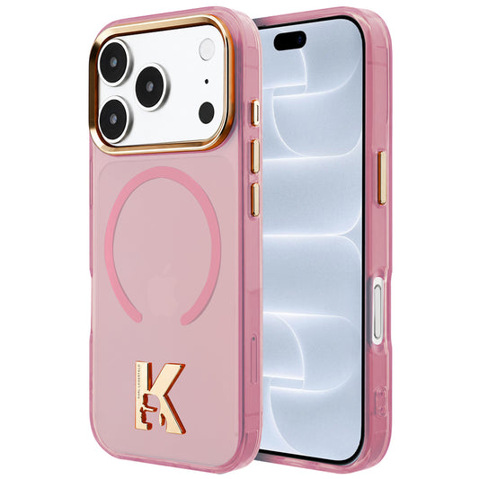 MagSafe ovitek za Apple iPhone 18 Pro / 17 Pro, Karl Lagerfeld, IML Karl Head Logo, roza