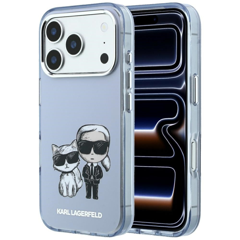 MagSafe ovitek za Apple iPhone 18 Pro / 17 Pro, Karl Lagerfeld, IML KC Bodies Sketch Print, modra