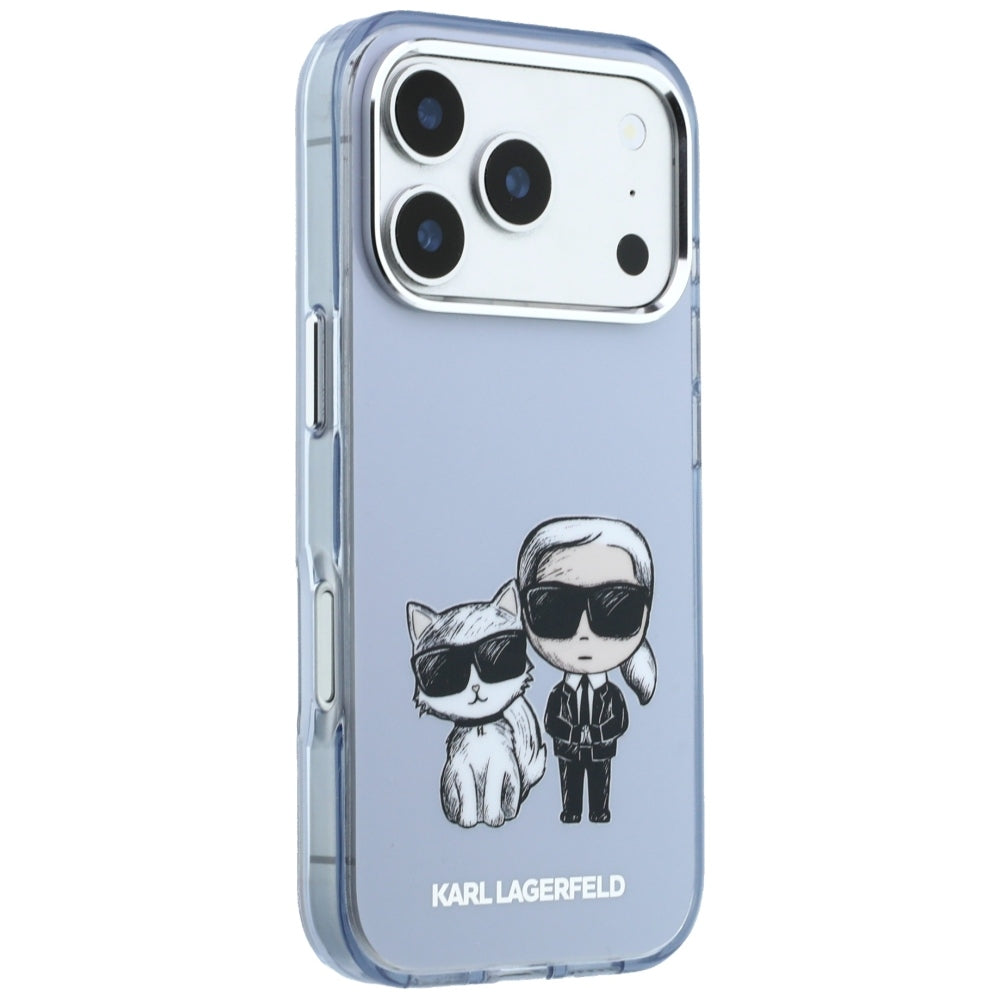 MagSafe ovitek za Apple iPhone 18 Pro / 17 Pro, Karl Lagerfeld, IML KC Bodies Sketch Print, modra