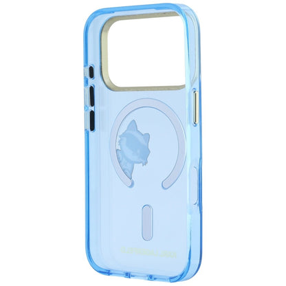 MagSafe ovitek za Apple iPhone 18 Pro / 17 Pro, Karl Lagerfeld, IML Peekaboo Print kovinski okvir, modra