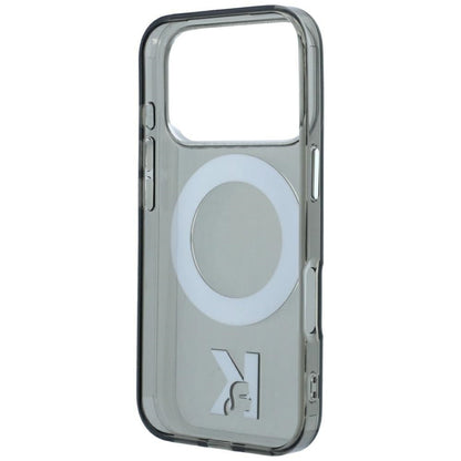 MagSafe ovitek za Apple iPhone 18 Pro / 17 Pro, Karl Lagerfeld, IML Ring Stand Kameo Metal, Črn