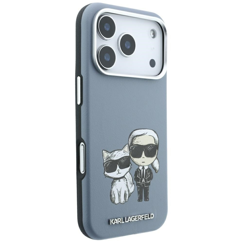 MagSafe Case for Apple iPhone 18 Pro / 17 Pro, Karl Lagerfeld, KC Bodies Sketch, Blue