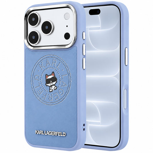 MagSafe ovitek za Apple iPhone 18 Pro / 17 Pro, Karl Lagerfeld, Point and Choupette Sketch, modra