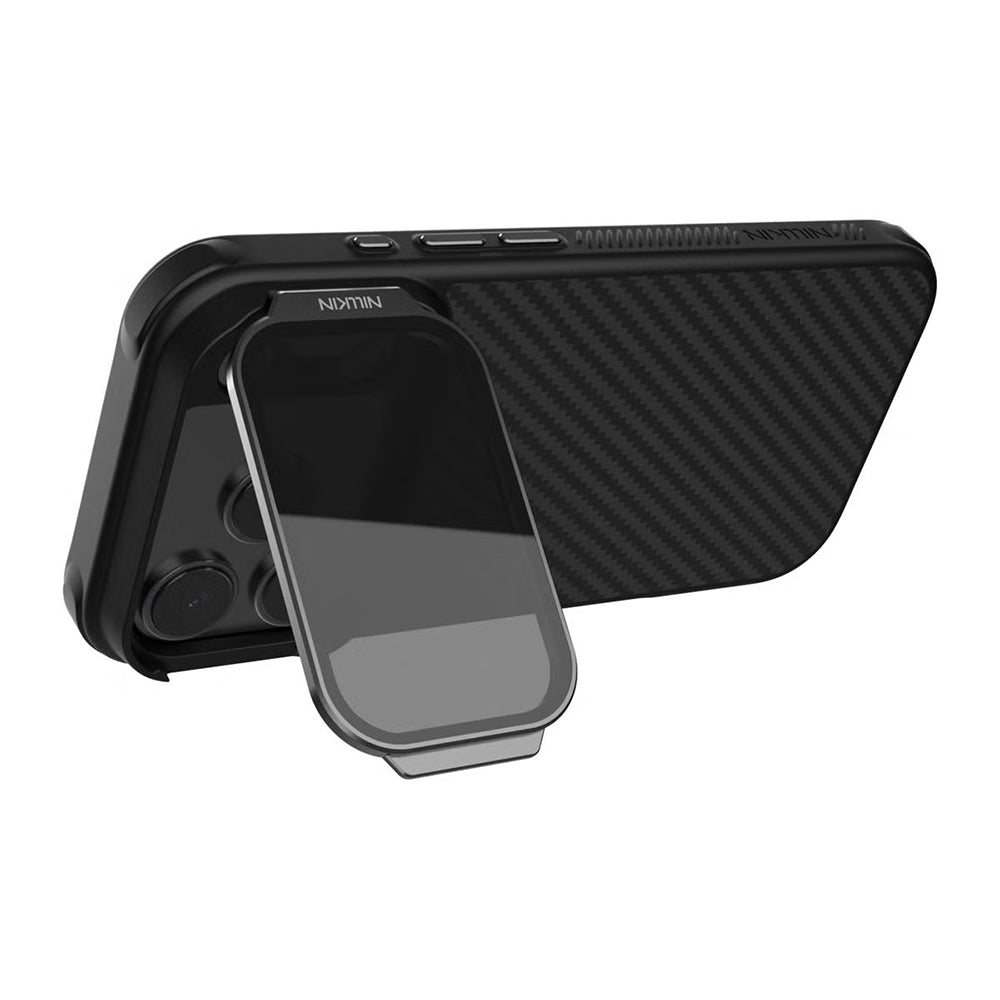 MagSafe ovitek za Apple iPhone 18 Pro / 17 Pro, Nillkin, CarboProp s prozornim črnim pokrovom leče, črn