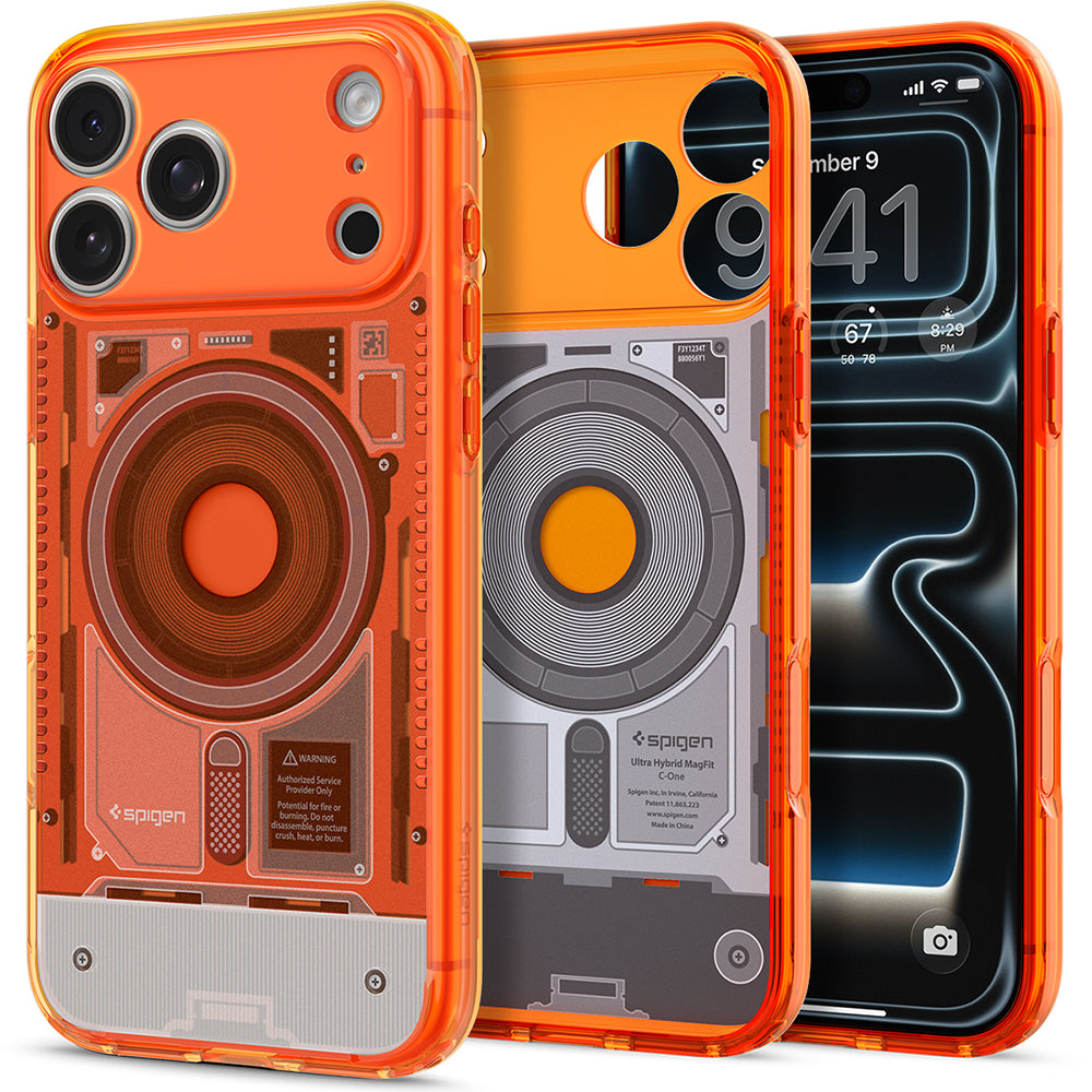 MagSafe Case for Apple iPhone 18 Pro / 17 Pro, Spigen, Ultra Hybrid C-One, Orange ACS11986