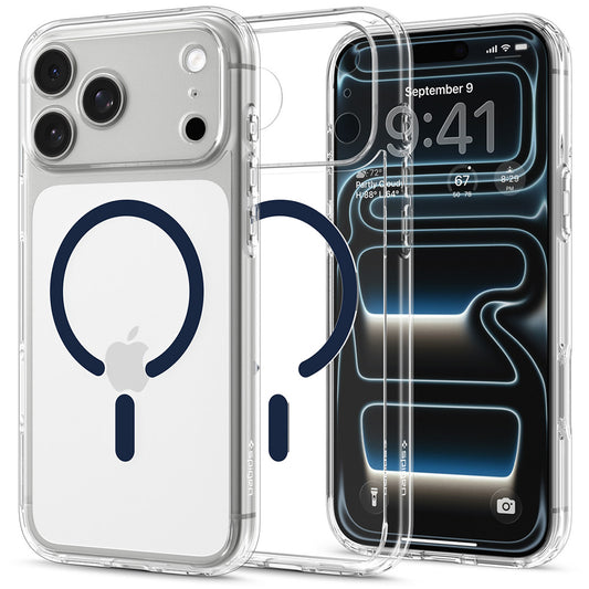 MagSafe ovitek za Apple iPhone 18 Pro / 17 Pro, Spigen, Ultra Hybrid, prozoren temno moder ACS12158