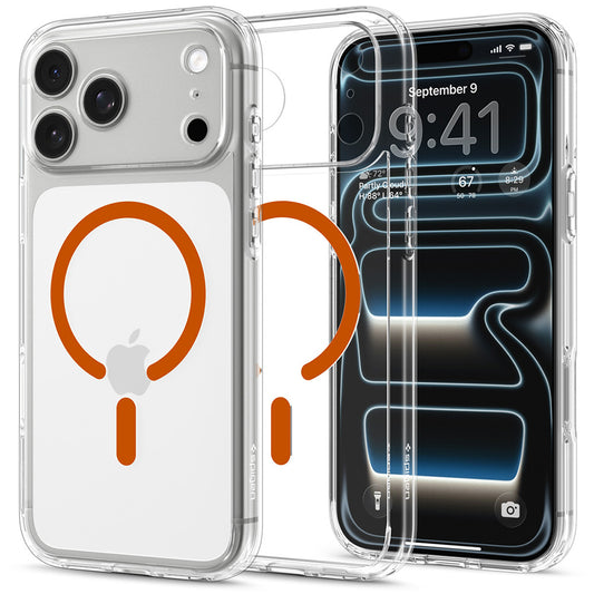 MagSafe ovitek za Apple iPhone 18 Pro / 17 Pro, Spigen, Ultra Hybrid, prozorno oranžen ACS12159
