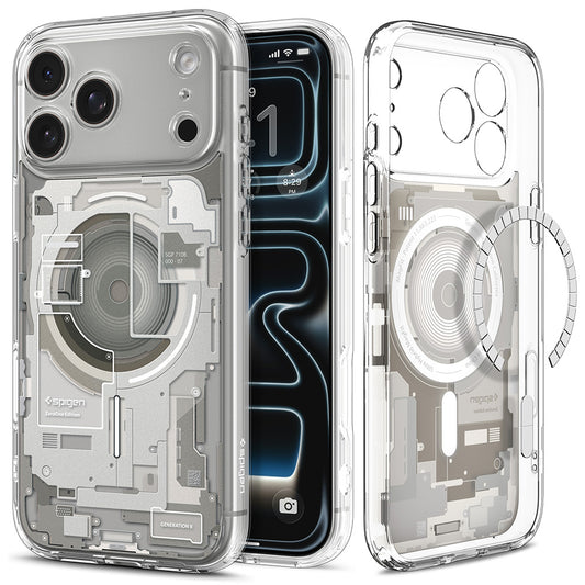 Ovitek MagSafe za Apple iPhone 18 Pro / 17 Pro, Spigen, Ultra Hybrid Zero One, bež ACS12164