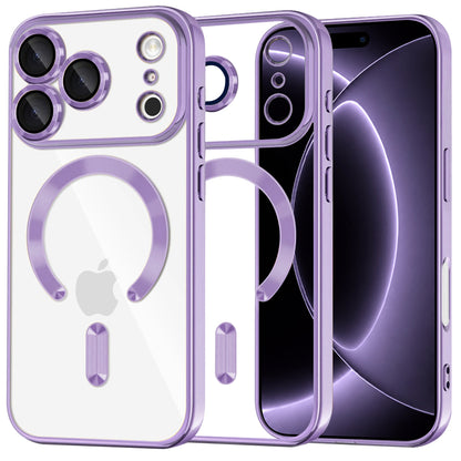 Ovitek MagSafe za Apple iPhone 18 Pro / 17 Pro, Techsuit, Luxury Crystal, Svetlo vijoličen