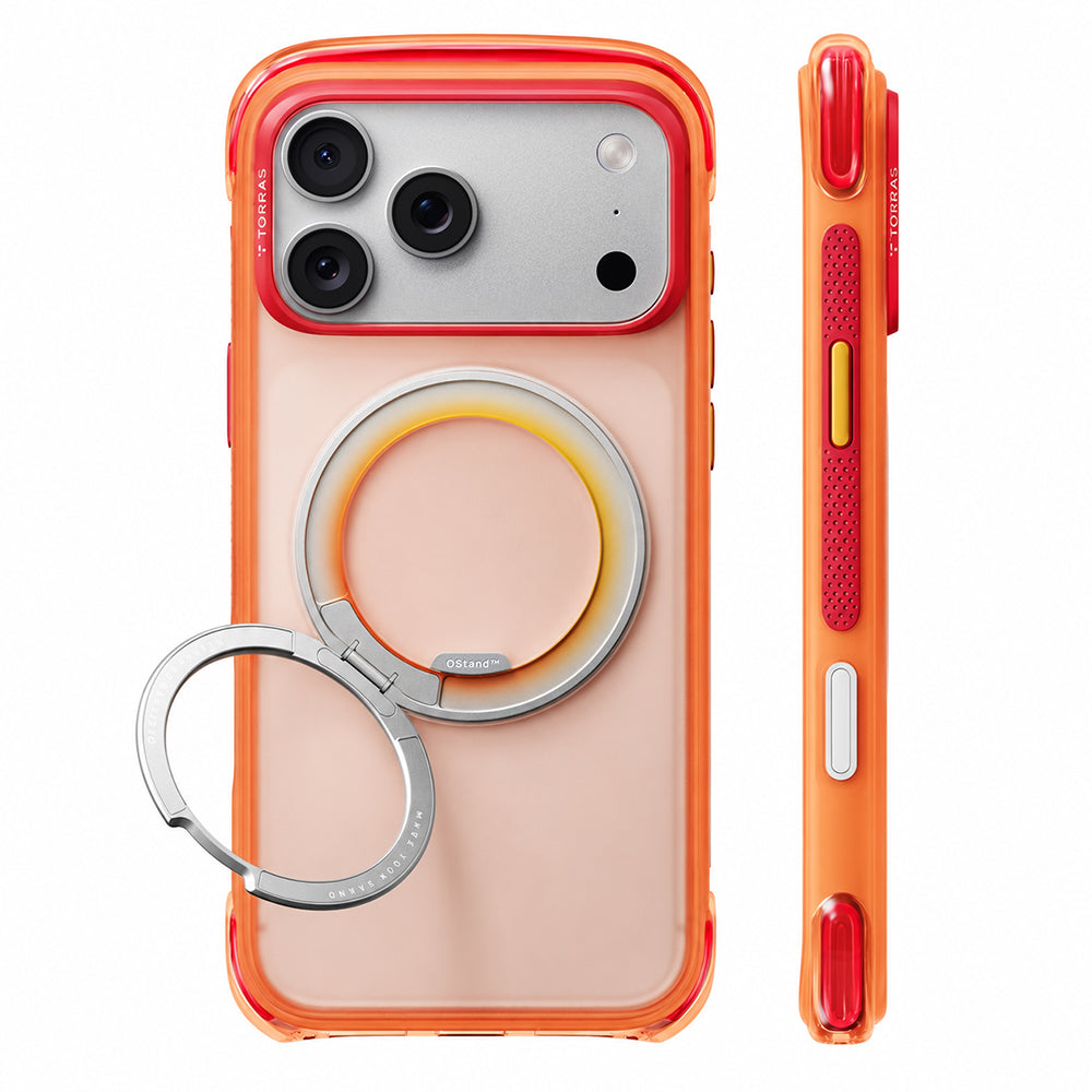 MagSafe ovitek za Apple iPhone 18 Pro / 17 Pro, Torras, O3 Air Core, oranžen