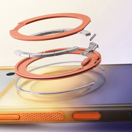 MagSafe ovitek za Apple iPhone 18 Pro / 17 Pro, Torras, Ostand O3 Air Gradient, modro-oranžen