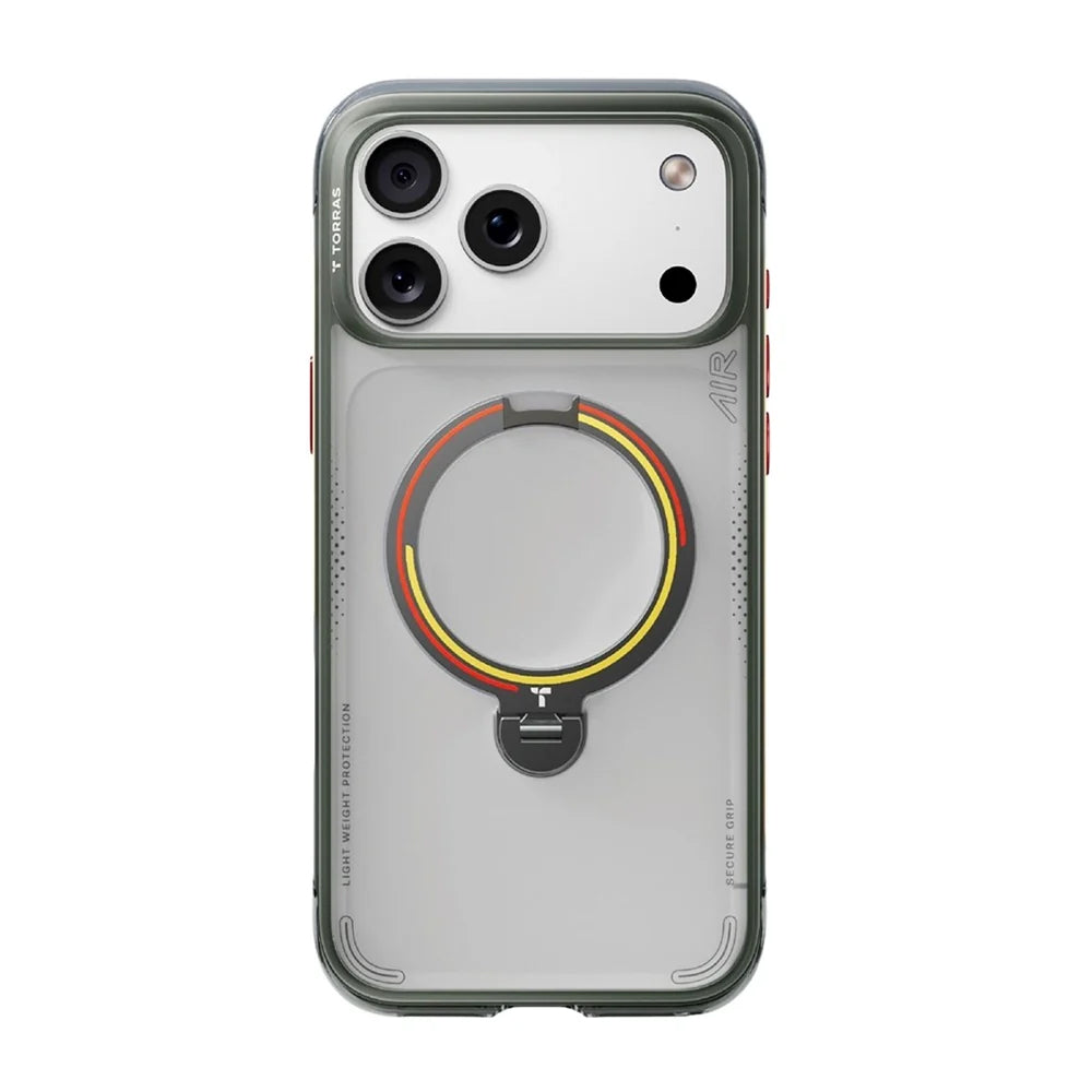 MagSafe ovitek za Apple iPhone 18 Pro / 17 Pro, Torras, Ostand Q3 Air Football, Siva