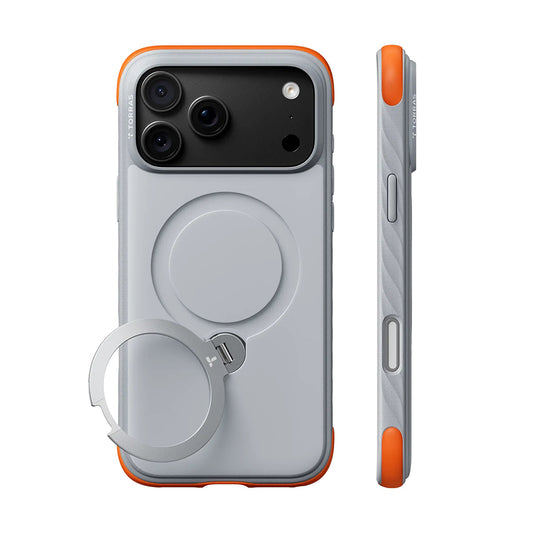 MagSafe ovitek za Apple iPhone 18 Pro / 17 Pro, Torras, Ostand Q3 Rugged, bel