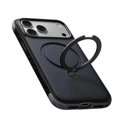 MagSafe ovitek za Apple iPhone 18 Pro / 17 Pro, Torras, Ostand Q3 Rugged, Črn