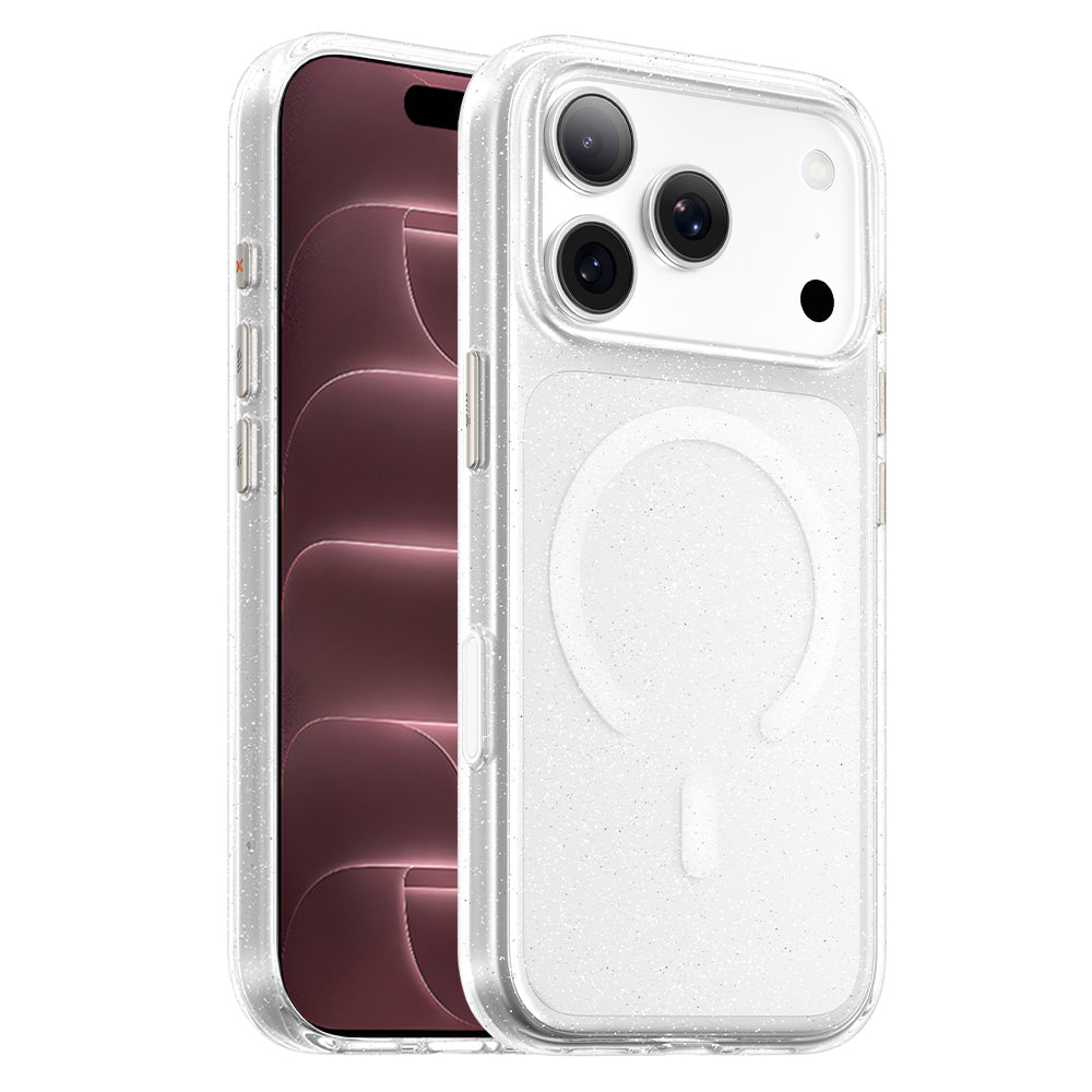 Ovitek MagSafe za Apple iPhone 18 Pro Max / 17 Pro Max, Blueo, Crystal Pro Anti-Drop Glitter, prozoren