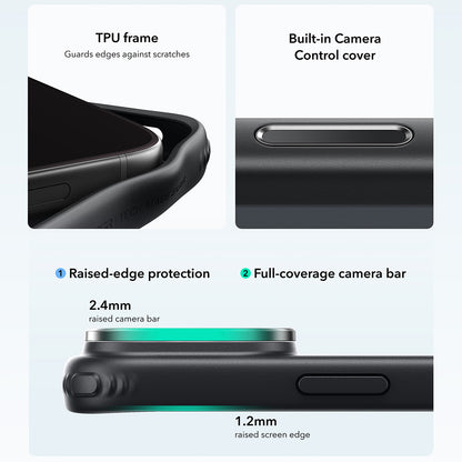 MagSafe ovitek za Apple iPhone 18 Pro Max / 17 Pro Max, ESR, Classic Hybrid Kickstand, Črno prozoren