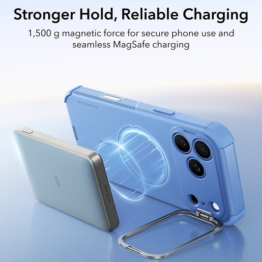 Ovitek MagSafe za Apple iPhone 18 Pro Max / 17 Pro Max, ESR, Cyber Armor Kickstand, modra