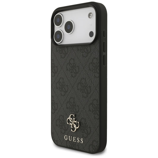 Ovitek MagSafe za Apple iPhone 18 Pro Max / 17 Pro Max, Guess, 4G Small and Classic, Črn