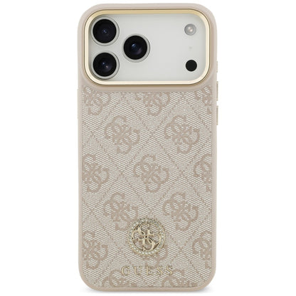 MagSafe ovitek za Apple iPhone 18 Pro Max / 17 Pro Max, Guess, 4G Strass Logo, roza