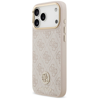 MagSafe ovitek za Apple iPhone 18 Pro Max / 17 Pro Max, Guess, 4G Strass Logo, roza