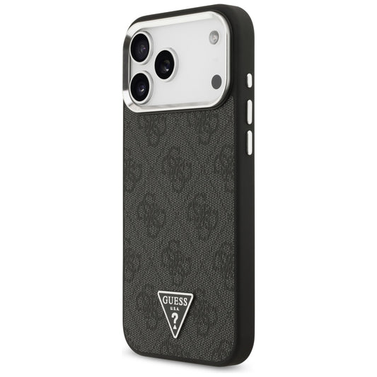 Ovitek MagSafe za Apple iPhone 18 Pro Max / 17 Pro Max, Guess, 4G Triangle Logo, Črn