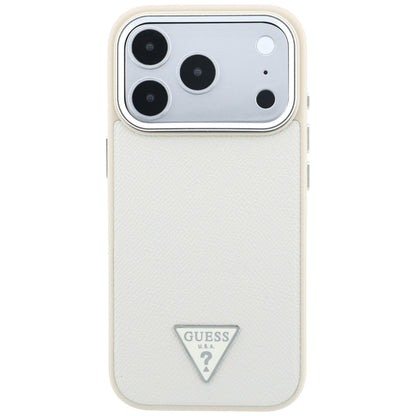 MagSafe Case for Apple iPhone 18 Pro Max / 17 Pro Max, Guess, Grained Triangle Logo, Beige