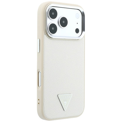 MagSafe Case for Apple iPhone 18 Pro Max / 17 Pro Max, Guess, Grained Triangle Logo, Beige