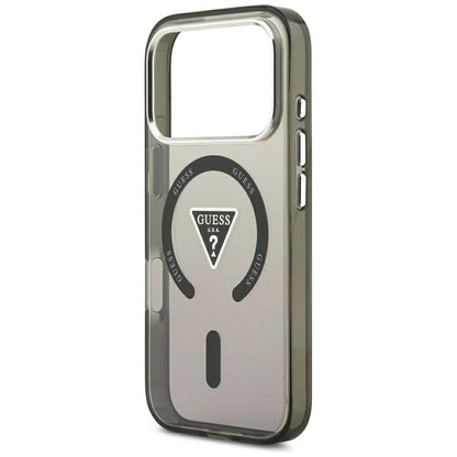 MagSafe Case for Apple iPhone 18 Pro Max / 17 Pro Max, Guess, IML Gradient Triangle Logo, Black