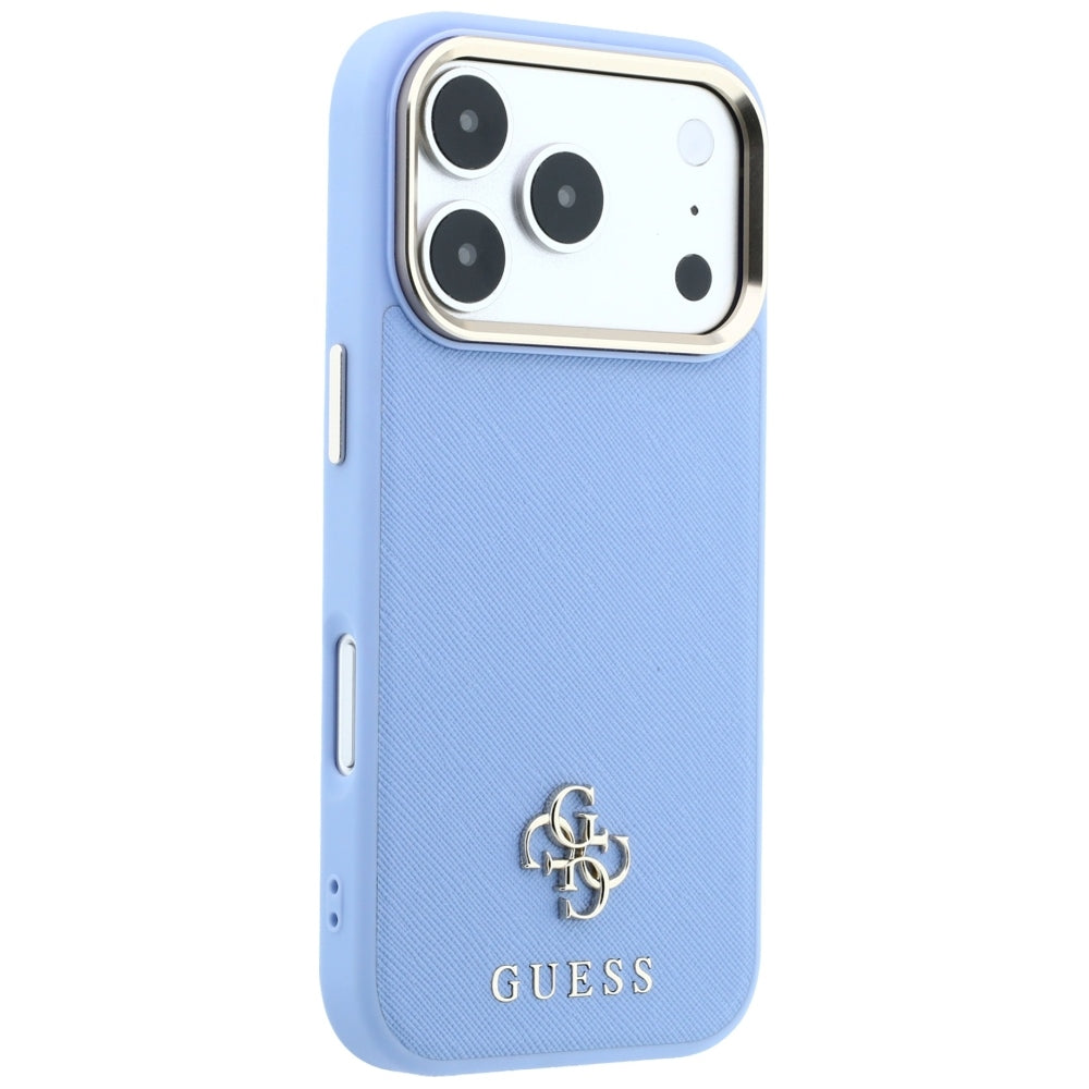 MagSafe ovitek za Apple iPhone 18 Pro Max / 17 Pro Max, Guess, Saffiano Small 4G Classic, Bleu