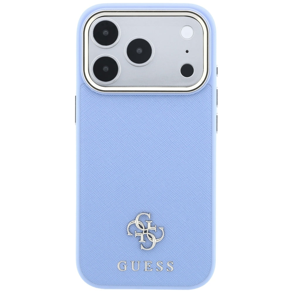 MagSafe ovitek za Apple iPhone 18 Pro Max / 17 Pro Max, Guess, Saffiano Small 4G Classic, Bleu