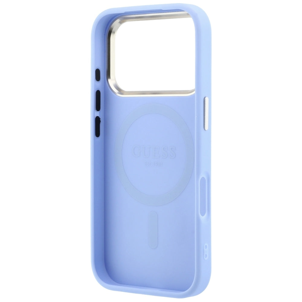 MagSafe ovitek za Apple iPhone 18 Pro Max / 17 Pro Max, Guess, Saffiano Small 4G Classic, Bleu