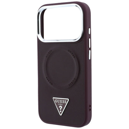 MagSafe ovitek za Apple iPhone 18 Pro Max / 17 Pro Max, Guess, Triangle Logo, bordo