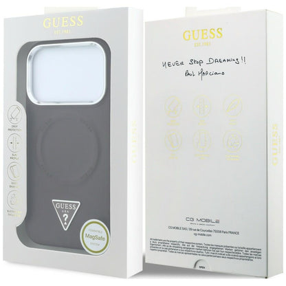 MagSafe ovitek za Apple iPhone 18 Pro Max / 17 Pro Max, Guess, Triangle Logo, bordo