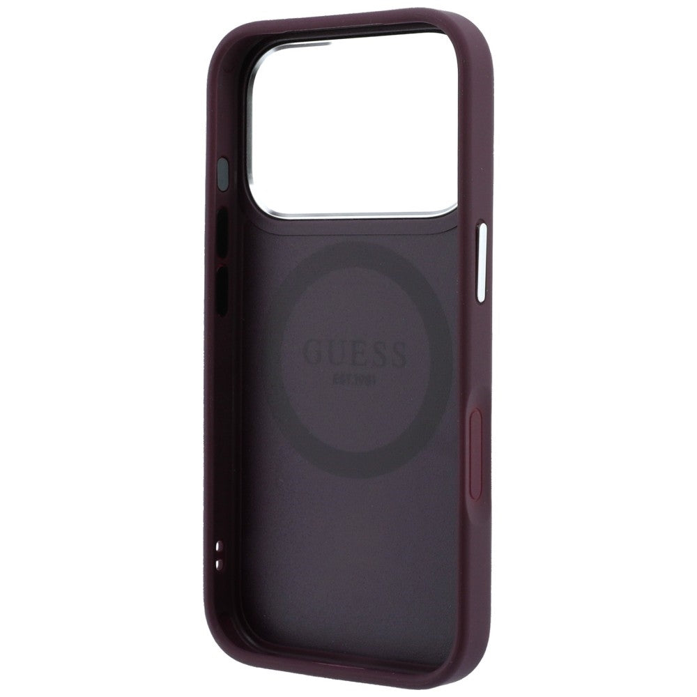 MagSafe ovitek za Apple iPhone 18 Pro Max / 17 Pro Max, Guess, Triangle Logo, bordo