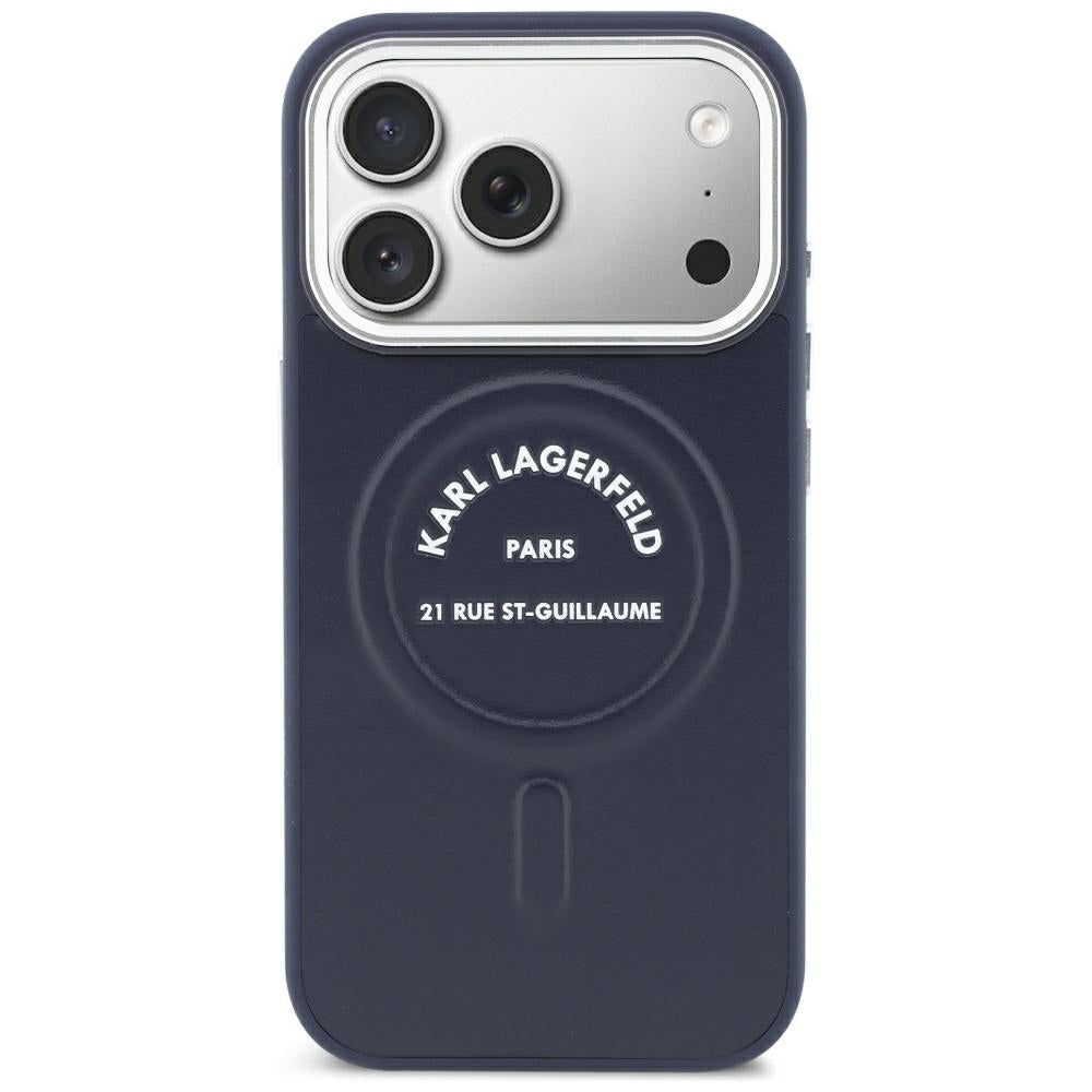 MagSafe ovitek za Apple iPhone 18 Pro Max / 17 Pro Max, Karl Lagerfeld, Embossed Open Ring RSG Logo, moderna