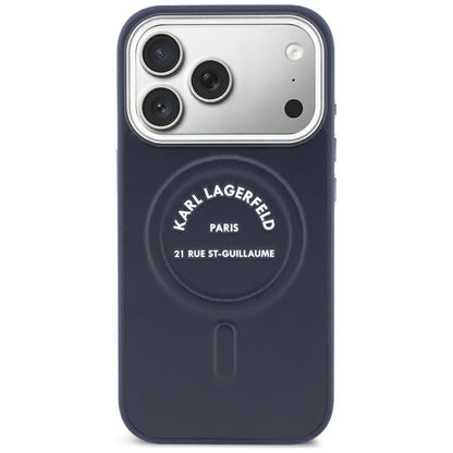 MagSafe ovitek za Apple iPhone 18 Pro Max / 17 Pro Max, Karl Lagerfeld, Embossed Open Ring RSG Logo, moderna