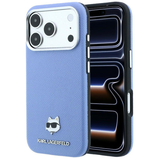 MagSafe ovitek za Apple iPhone 18 Pro Max / 17 Pro Max, Karl Lagerfeld, Grained Choupette Head, Bleu