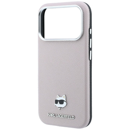 MagSafe Case for Apple iPhone 18 Pro Max / 17 Pro Max, Karl Lagerfeld, Grained Choupette Head, Pink