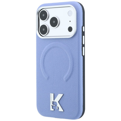 MagSafe Case for Apple iPhone 18 Pro Max / 17 Pro Max, Karl Lagerfeld, Grained Embossed Ring, Blue