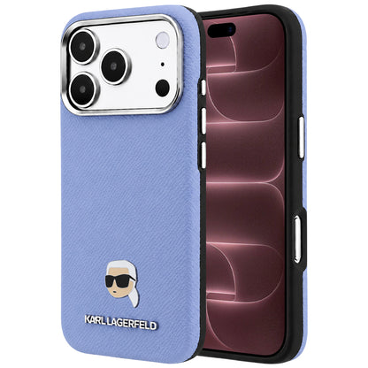 MagSafe ovitek za Apple iPhone 18 Pro Max / 17 Pro Max, Karl Lagerfeld, zrnata kovina Karl Head, modra